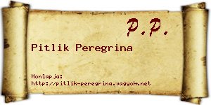 Pitlik Peregrina névjegykártya